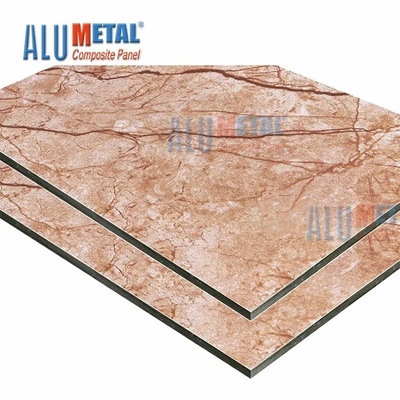 Tấm ốp tường ngoài 3D bằng đá cẩm thạch màu nâu có hoa văn bằng đá cẩm thạch màu nâu
