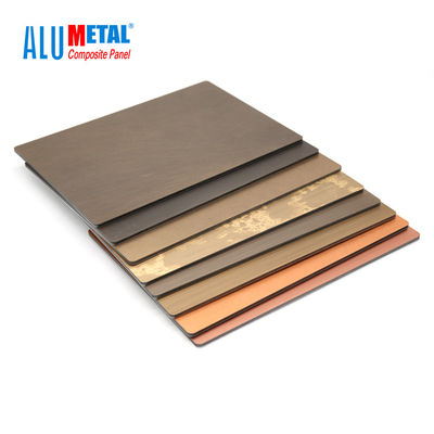 Tấm kim loại tổng hợp nhôm 600mm 0,06mm Tấm acp cho tường chống vi khuẩn