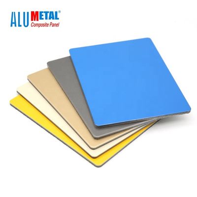 Bảng điều khiển tổng hợp nhôm PVDF ngoài trời Vật liệu bề mặt chải 4mm