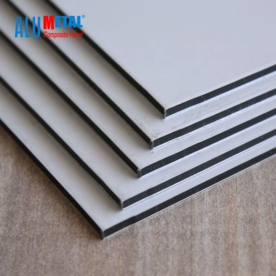 Tấm pin tổng hợp nhôm PVDF 4mm kháng khuẩn Tấm acp 1250mm Vật liệu xây dựng
