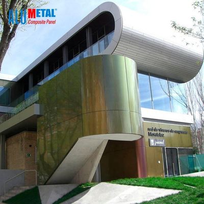 Nacreous 5000mm 3mm Tấm tường bên ngoài bằng nhôm Tấm ốp tổng hợp Chống mài mòn