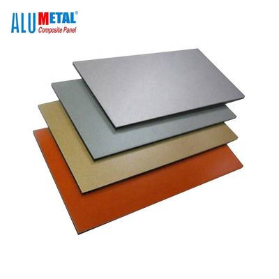 Tấm nhựa tổng hợp nhôm PE mặt tiền 0,5mm Anodized Bề mặt chống cháy Tấm acp 2mm