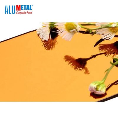 Tấm gương tổng hợp nhôm 1220 X 2440mm Vàng B1 Lõi HDPE dày 0,5 mm