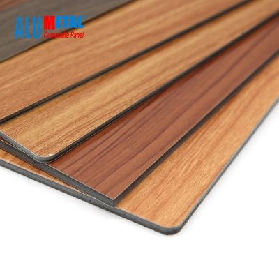 Tấm nhôm tổng hợp bằng gỗ 3mm PE 0,3mm Tấm ACP Chống cháy 3D Gloss