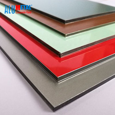 Tấm tường vật liệu composite kim loại 1500x5000 Mm Tấm tường 6mm FEVE