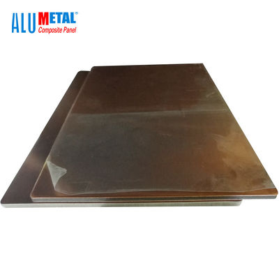 600mm Bảng tổng hợp kim loại nhôm chải kỹ thuật số 0,3mm Bề mặt đồng SGS