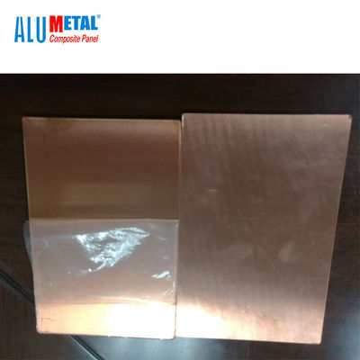 800mm 3200mm Bảng điều khiển hỗn hợp nhôm chải ngoài trời bằng đồng thau kết thúc Odm