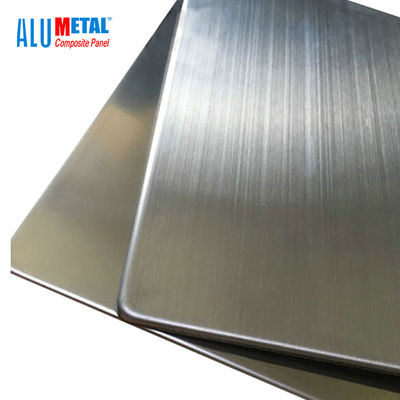 Tấm ốp trang trí bằng nhôm tổng hợp 1000MM PE Tấm thép không gỉ 6mm FEVE