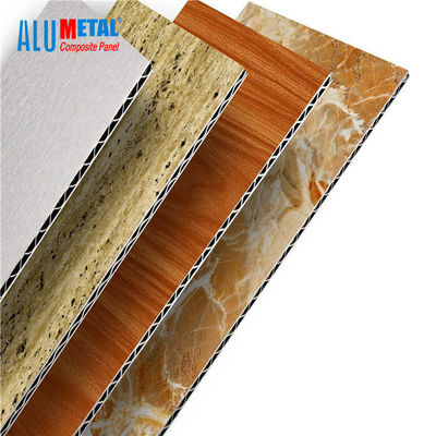 Bảng điều khiển bằng nhôm đục lỗ 3D bên ngoài 1220mm Bảng tổng hợp nhôm ACM 8mm