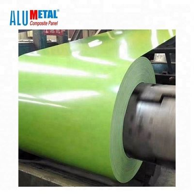Màu 8011 2500MM Cuộn nhôm tráng PVC Cuộn nhôm trang trí 0.06MM