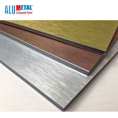 Tấm nhôm tổng hợp mỏng 3MM được chải bằng kim loại 1570MM AA1100