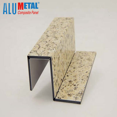 Bảng điều khiển composite nhôm đá cẩm thạch 5000mm AA1100 Tấm ốp ngoại thất Acp hạt gỗ 8mm