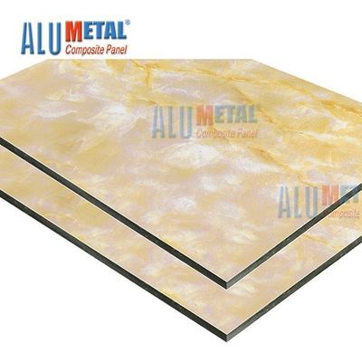Nacreous Crossbond Marble Aluminium Composite Panel 0,05mm 5800mm Chống tĩnh điện