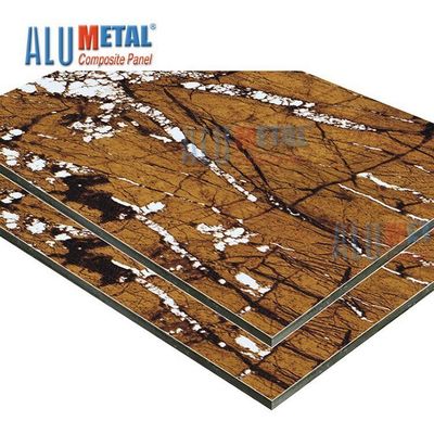 Tấm ốp tường bằng đá cẩm thạch LDPE 0.70mm PE Tấm ốp tường Acp Nano 2440mm