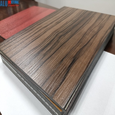 Tấm nhôm tổng hợp bằng gỗ 3mm Hạt gỗ 3D