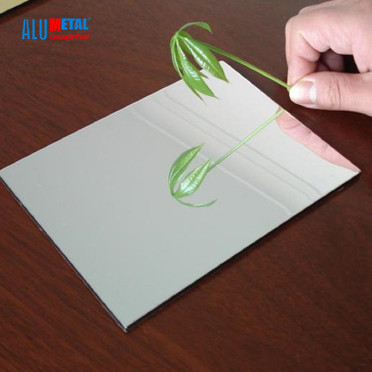 Tấm bảng tổng hợp nhôm gương chống cháy B1 Lõi HDPE dày 0,5mm