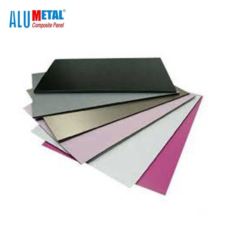 Tấm nhựa tổng hợp nhôm PE mặt tiền 0,5mm Anodized Bề mặt chống cháy Tấm acp 2mm