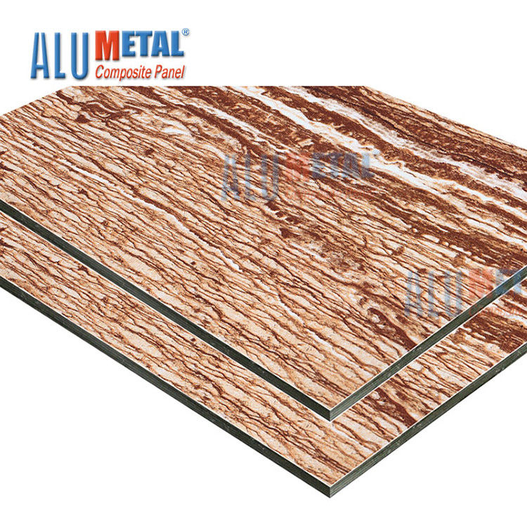 Tấm ốp tường bằng đá cẩm thạch LDPE 0.70mm PE Tấm ốp tường Acp Nano 2440mm